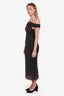 Self-Portrait Black Crystal Mesh Embellished Maxi Dress Size 6