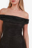 Self-Portrait Black Crystal Mesh Embellished Maxi Dress Size 6