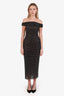 Self-Portrait Black Crystal Mesh Embellished Maxi Dress Size 6