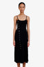 Sandro Black Knit Buttoned Maxi Dress Size 36