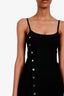 Sandro Black Knit Buttoned Maxi Dress Size 36