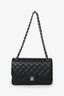 Pre-Loved Chanel™ 2020 Black Caviar Leather Jumbo Double Flap Bag