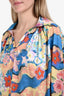 Marni Blue Multicolour Floral Print Maxi Shirt Dress Size 38
