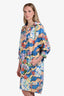 Marni Blue Multicolour Floral Print Maxi Shirt Dress Size 38