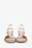 Gucci Gold Metallic GG Marmont Sandals Size 36.5