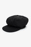 Prada Black Nylon Beret Hat Size S