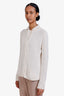 Loro Piana Cream Knit Button Up Sweater Size 46