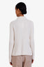 Loro Piana Cream Knit Button Up Sweater Size 46
