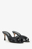 Manolo Blahnik Black Leather Crisscross Sandals Size 39