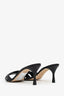 Manolo Blahnik Black Leather Crisscross Sandals Size 39
