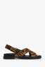Prada Black Animal Print Crossover Sandals Size 38