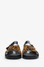 Prada Black Animal Print Crossover Sandals Size 38