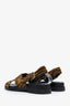 Prada Black Animal Print Crossover Sandals Size 38