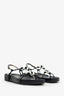Stuart Weitzman Black Pearl Knot Flat Sandal Size 7.5