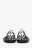 Stuart Weitzman Black Pearl Knot Flat Sandal Size 7.5