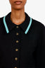Pre-Loved Chanel™ 94P Black/Blue Wool Single Breasted Jacket + Mini Skirt Set Size 40