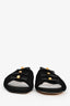 Stuart Weitzman Black Suede Ariel Pleated Studded Bow Flats Size 36.5
