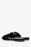 Stuart Weitzman Black Suede Ariel Pleated Studded Bow Flats Size 36.5