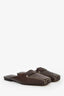 Pre-Loved Chanel™ Brown Leather Interlocking CC Mules Size 36
