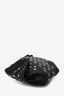 Alexander McQueen Black Leather Silver Studded De Manta Clutch