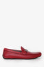 Salvatore Ferragamo Red Leather 'Barlet' Loafers Size 12 Mens