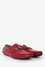 Salvatore Ferragamo Red Leather 'Barlet' Loafers Size 12 Mens