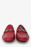 Salvatore Ferragamo Red Leather 'Barlet' Loafers Size 12 Mens