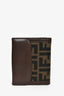 Fendi Black/Brown Leather/Canvas FF Wallet