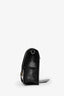 Prada Black Leather Ribbon Metal Logo Shoulder Bag