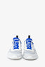 Christian Dior White/Blue Mesh Logo Sneakers Size 44