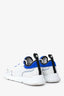 Christian Dior White/Blue Mesh Logo Sneakers Size 44