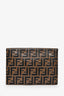 Fendi Black/Brown Leather 'F is Fendi' Clutch