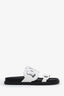Hermès Black/White Leather Extra Sandals Size 38