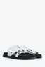 Hermès Black/White Leather Extra Sandals Size 38