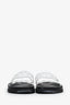 Hermès Black/White Leather Extra Sandals Size 38