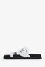 Hermès Black/White Leather Extra Sandals Size 38