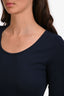 Vince Navy Scoop Neck T-Shirt Size S