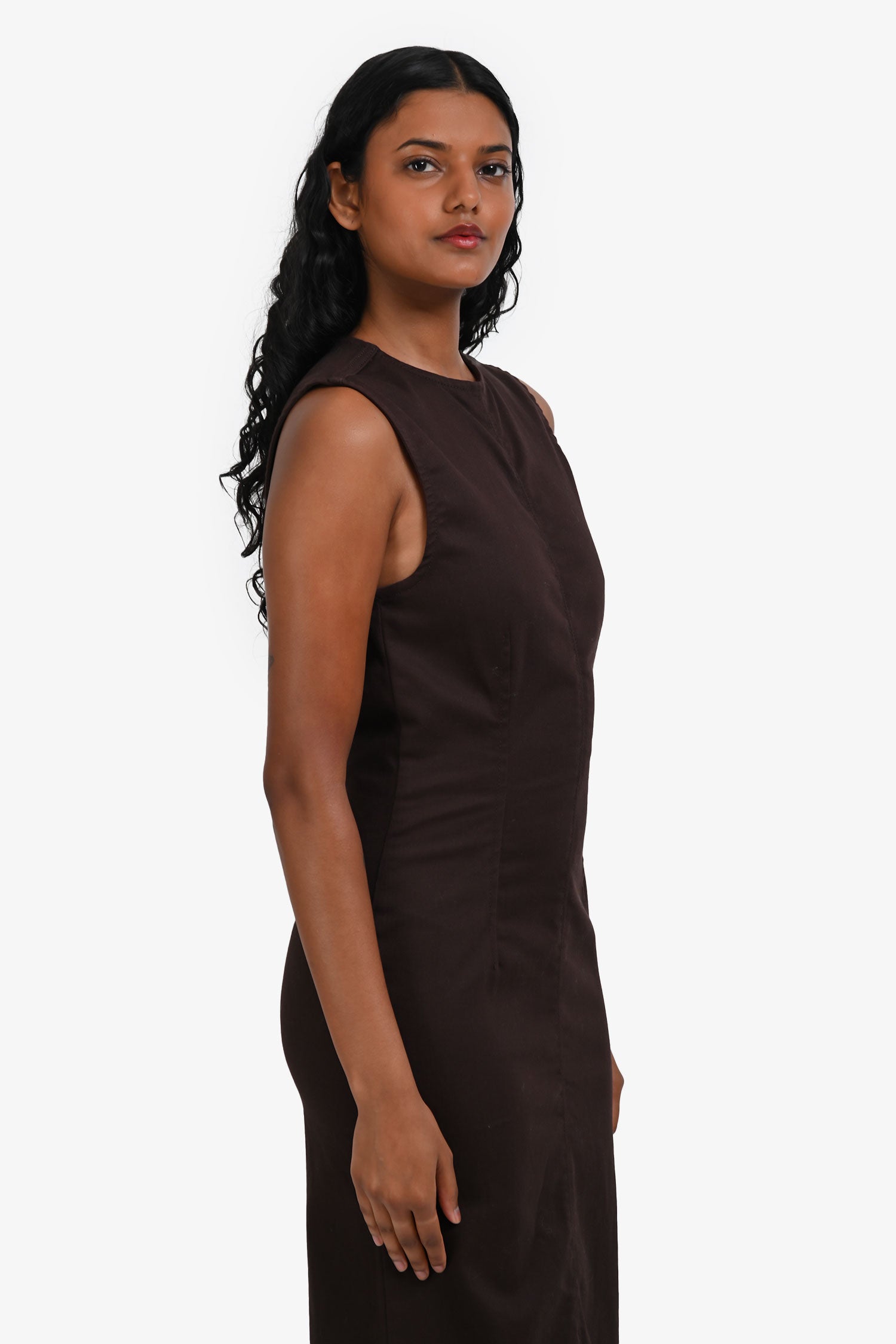 women wrap midi dress Isadora Wrap Style Midi Dress A-Line Sleeveless