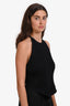 Ganni Black Rib Knit Halterneck Backless Top Size XL