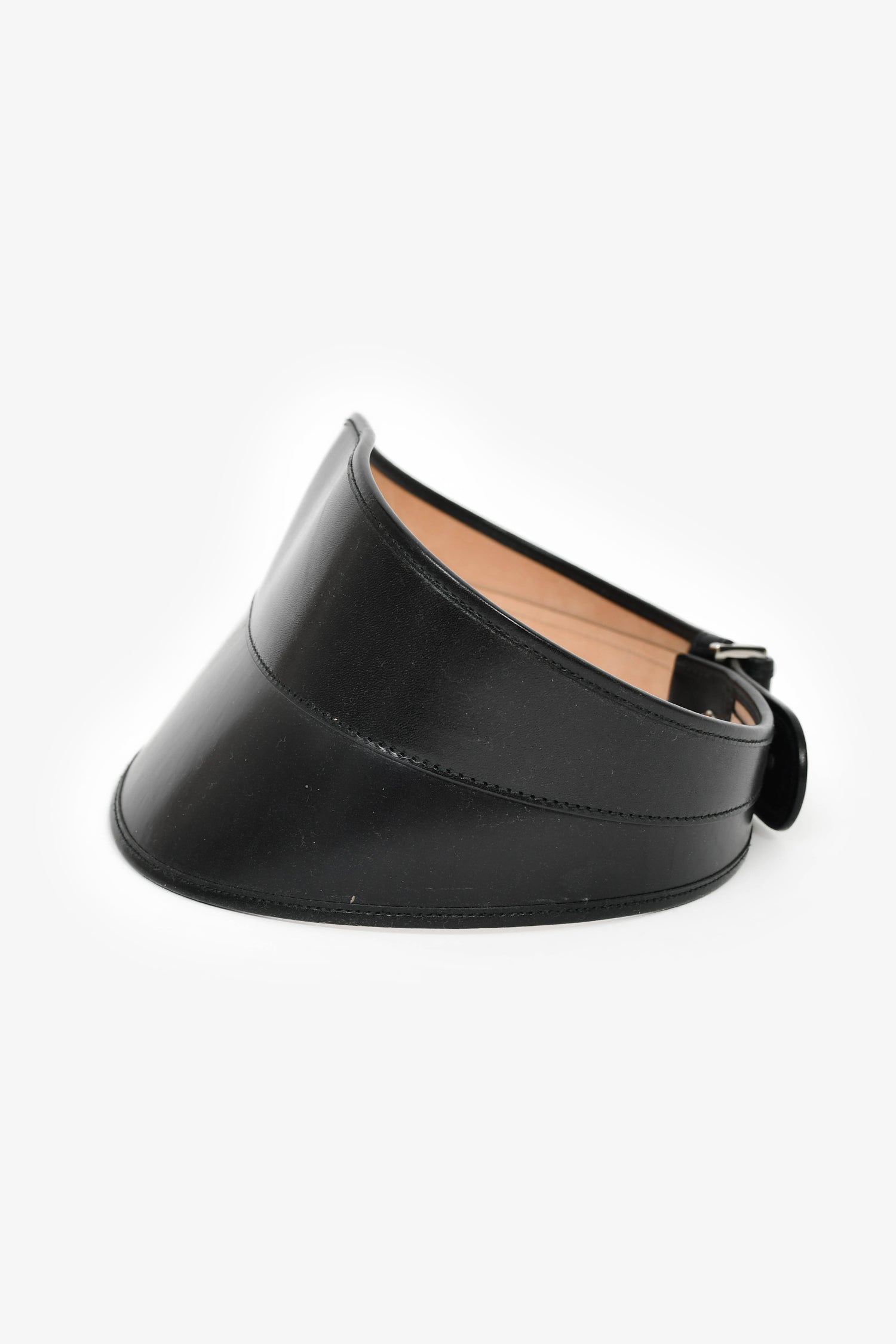 Alexander McQueen Black Leather Wide 'Bridle' Belt Size 80 – Mine