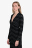 Proenza Schouler Black Striped Front Knot Maxi Dress Size 6