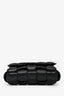 Bottega Veneta Black Leather Intrecciato Padded Cassette