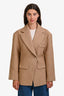 Bubish Tan Twill 'Saskia' Cinched Blazer Size 6