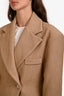 Bubish Tan Twill 'Saskia' Cinched Blazer Size 6