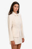 Reformation Cream Mini Skirt + Jacket 'Chloe' Set Size 6