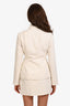 Reformation Cream Mini Skirt + Jacket 'Chloe' Set Size 6