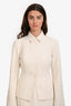 Reformation Cream Mini Skirt + Jacket 'Chloe' Set Size 6