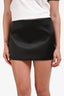 Camila Coelho Black Satin Mini Skirt Size M