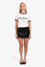 Camila Coelho Black Satin Mini Skirt Size M