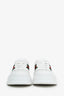 Gucci White Perforated Leather Web Chunky Sneakers Size 38.5 Mens